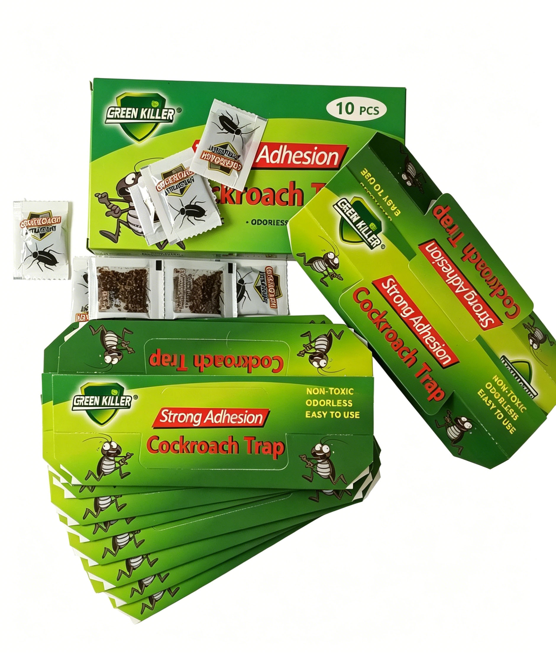 Cockroach Trap, 14 Pack Strong Adhesive Sticky Roach Killer, Non-Toxic Odorless Glue Traps for Indoor Home, Kitchen, Bathroom, Easy-to-Use Pest Control Traps